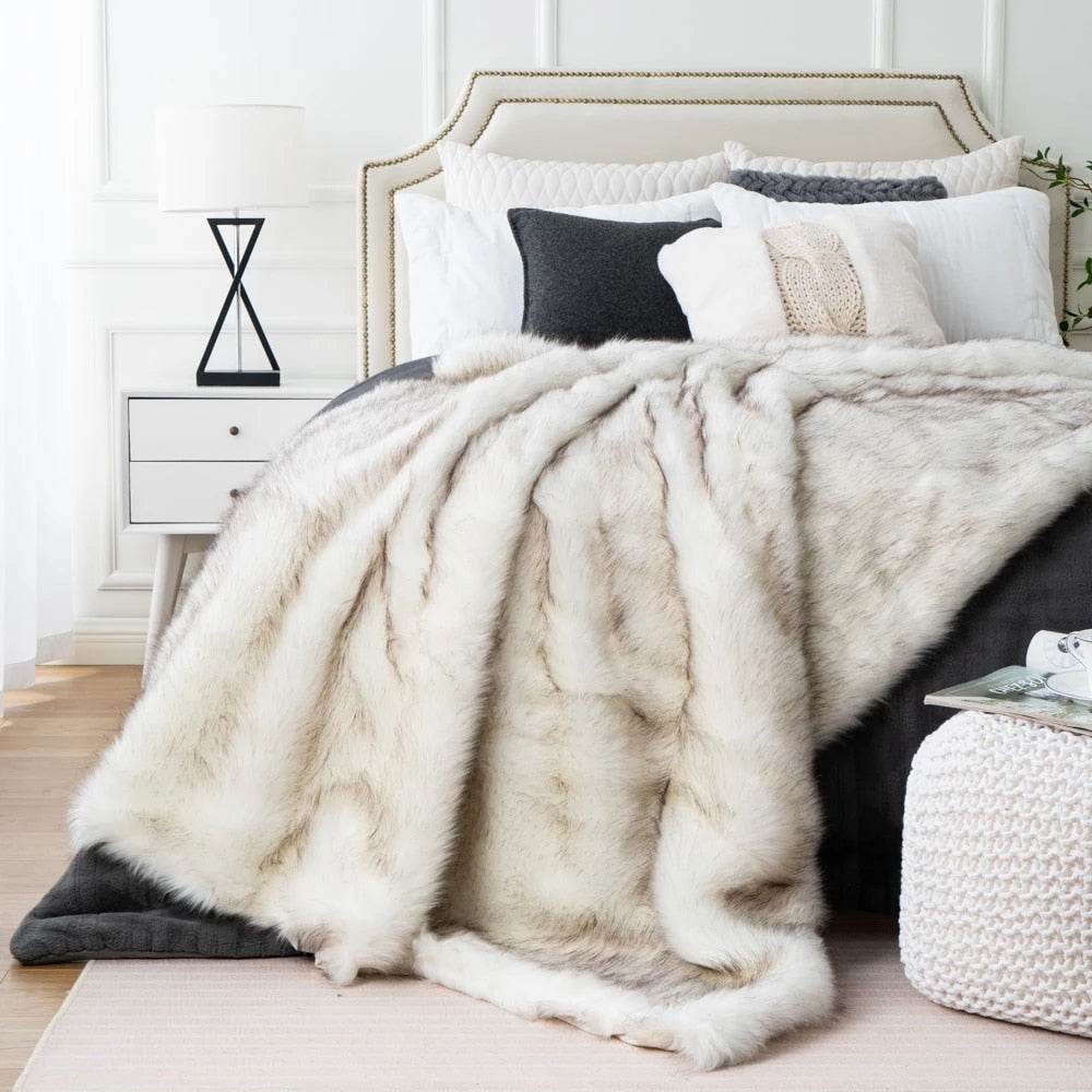 Mallo Platinum Faux Fur Blanket