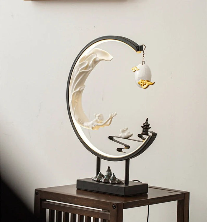 Celestial Moon Incense Burner Lamp